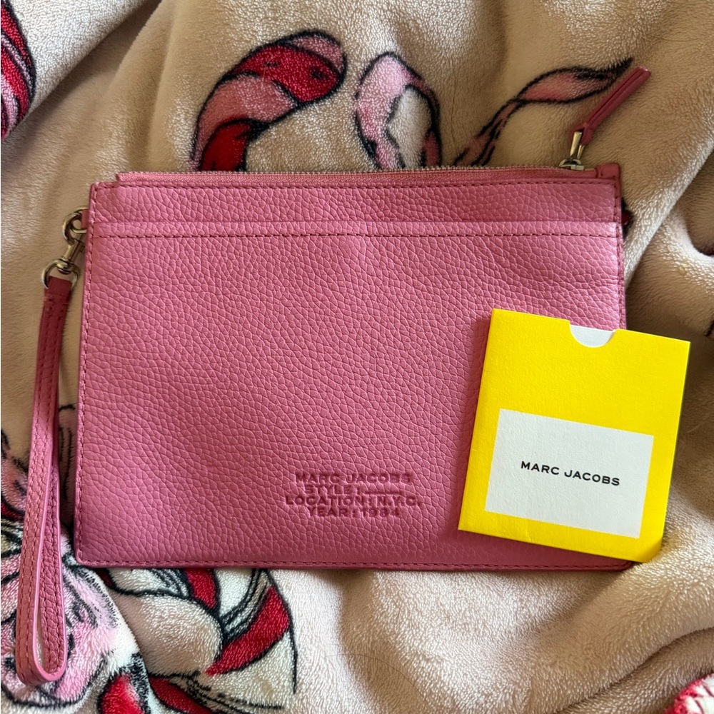 Marc Jacobs Pink Leather Wristlet